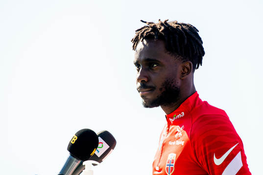 Tokmac Nguen of the Norwegian national football team talks