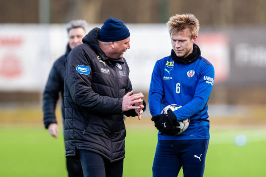 Tränare Jörgen Lennartsson och Andreas Landgren