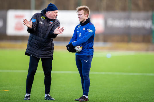 Tränare Jörgen Lennartsson och Andreas Landgren