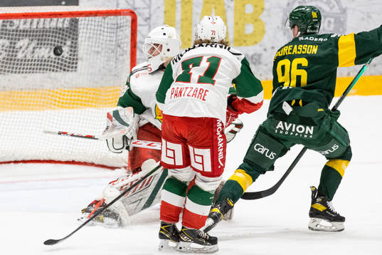 Björklövens Pontus Andreasson gör 2-0 bakom Moras