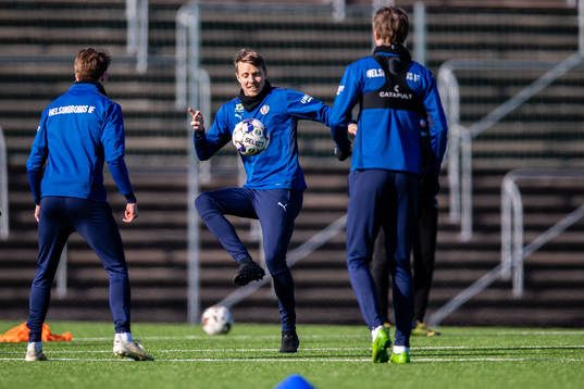under en träning med Helsingborg