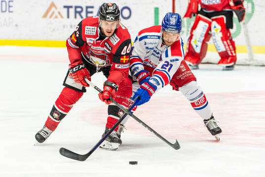 Malmö Redhawks Jesper Jensen Aabo och Oskarshamns Brian