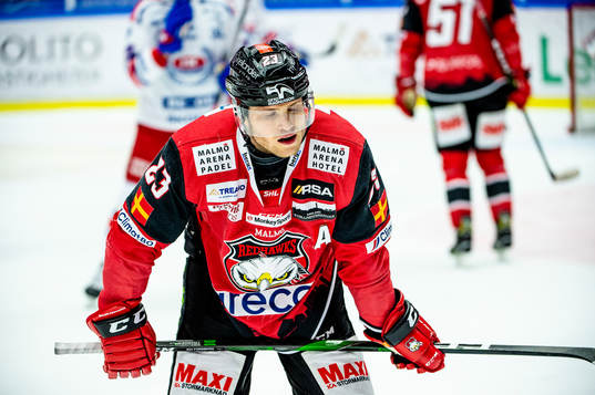 Malmö Redhawks Christoffer Forsberg deppar