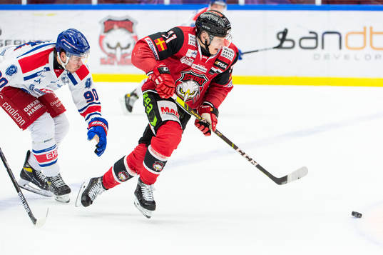 Malmö Redhawks Jan-Mikael Järvinen och Oskarshamns Lance