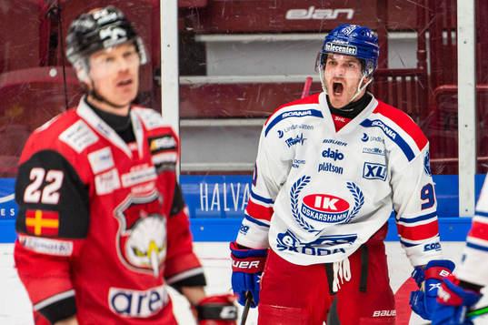 Oskarshamns Lance Bouma jublar