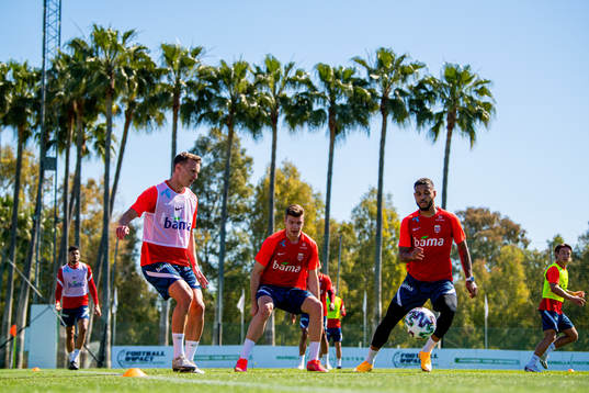 Marius Lode, Alexander Sørloth and Joshua King of the