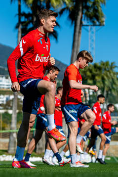 Alexander Sørloth of the Norwegian national football team