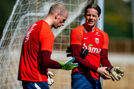 Goalkeeper Ørjan Håskjold Nyland of the Norwegian