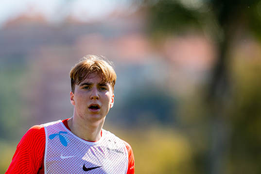 Alexander Sørloth of the Norwegian national football team