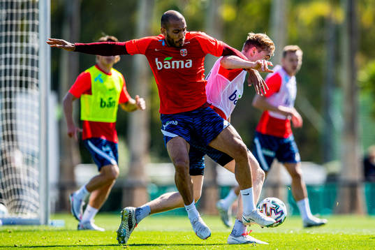 Haitam Aleesami and Kristian Thorstvedt of the Norwegian