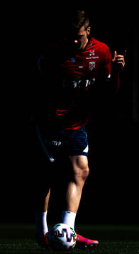 Alexander Sørloth of the Norwegian national football team
