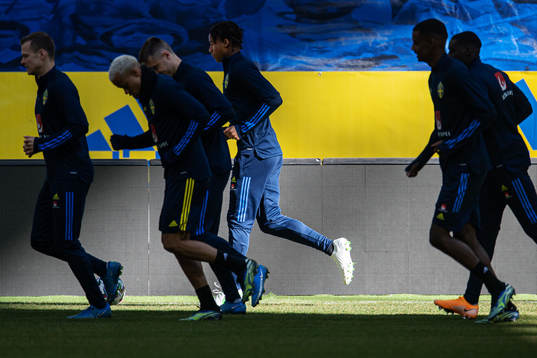Jens-Lys Cajuste of the Swedish national football team