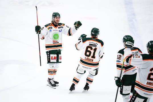 Kristianstads Erik Flood och Malte Sjögren jublar