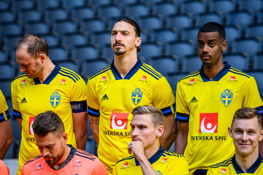 Andreas Granqvist, Zlatan Ibrahimovic and Alexander Isak of