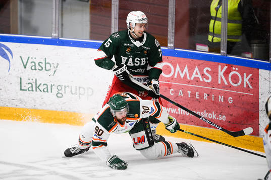 Kristianstads Rikard Olsén och Väsbys Christoffer Gozzi