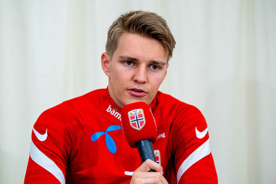 Martin Ødegaard of the Norwegian national football team