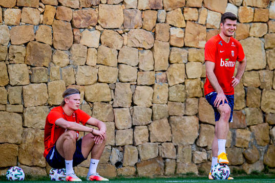 Erling Braut Haaland and Alexander Sørloth of the