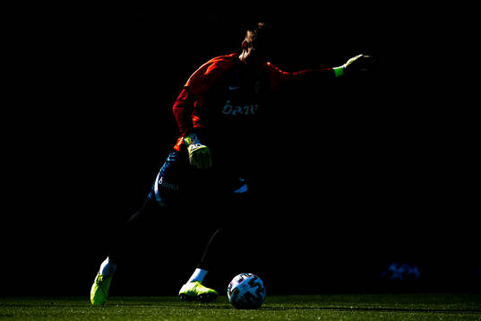 Goalkeeper Rune Almenning Jarstein of the Norwegian