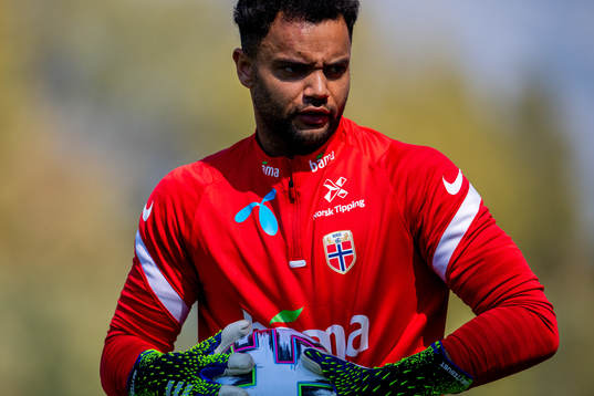Goalkeeper Sten Grytebust of the Norwegian national