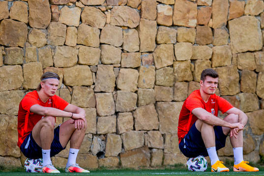 Erling Braut Haaland and Alexander Sørloth of the