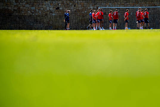 Staff and players of the Norwegian national football team