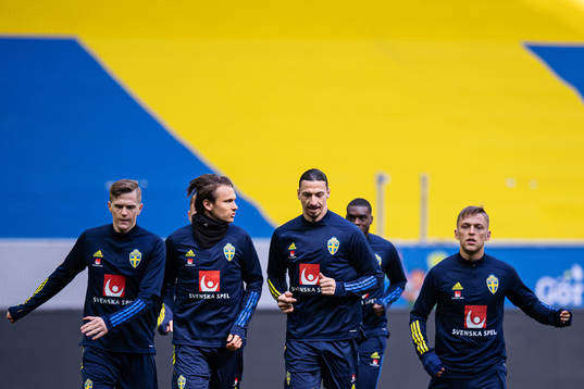 Joakim Nilsson, Albin Ekdal, Zlatan Ibrahimovic and Jesper