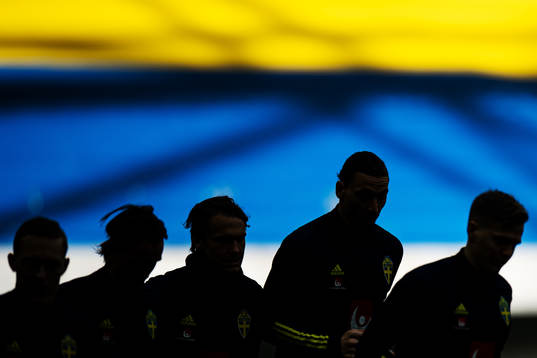 Silhouette of Zlatan Ibrahimovic of the Swedish national