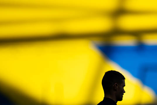 Silhouette of Mikael Lustig of the Swedish national