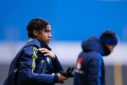 Jens-Lys Cajuste of the Swedish national football team