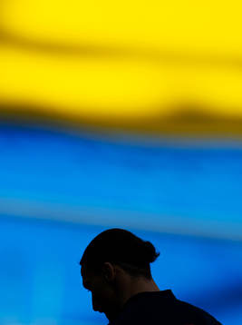 Silhouette of Zlatan Ibrahimovic of the Swedish national