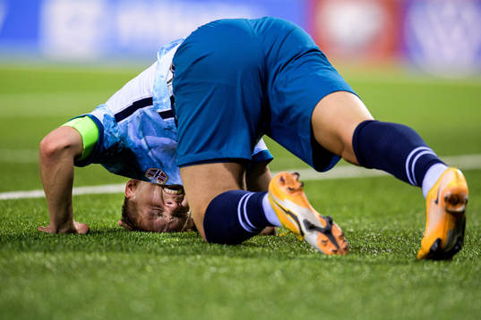 Martin Ødegaard of Norway in pain