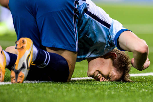 Martin Ødegaard of Norway in pain