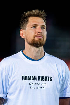 Stefan Strandberg of Norway wearing a t-shirt with the