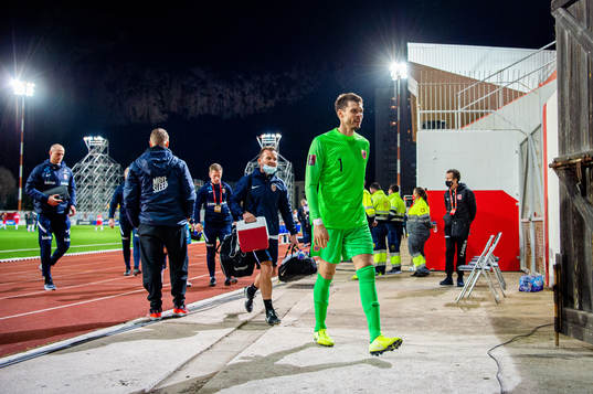 Goalkeeper Rune Almenning Jarstein of Norway
