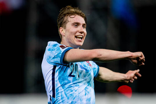 Kristian Thorstvedt of Norway celebrates
