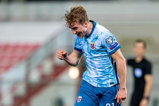 Kristian Thorstvedt of Norway celebrates