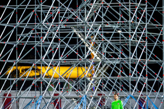 during the FIFA World Cup Qualifier football match between