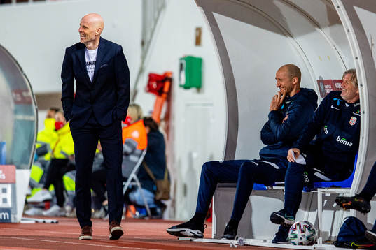 Ståle Solbakken, head coach of Norway, Brede Hangeland,