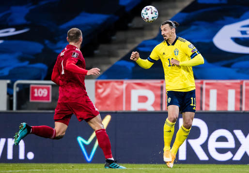 Guram Kashia of Georgia and Zlatan Ibrahimovic of Sweden