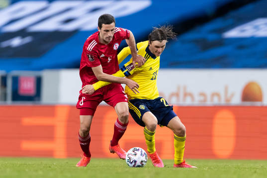 Giorgi Aburjania of Georgia and Kristoffer Olsson of Sweden