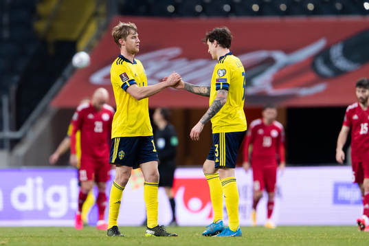 Filip Helander and Victor Nilsson Lindelöf of Sweden