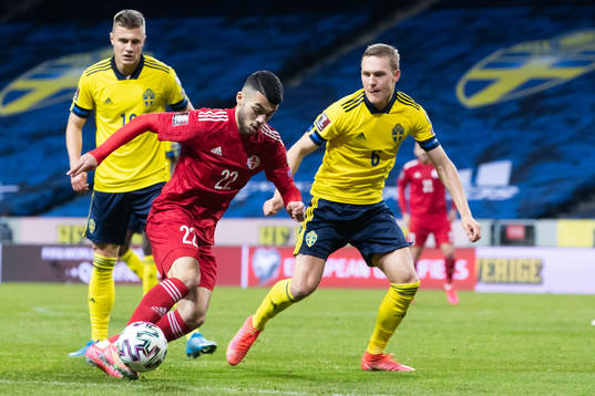 Georges Mikautadze of Georgia against Ludwig Augustinsson