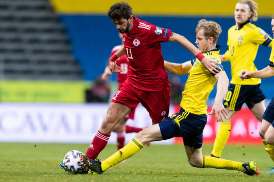 Giorgi Kvilitaia of Georgia and Filip Helander of Sweden