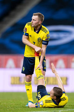Sebastian Larsson and Ludwig Augustinsson of Sweden