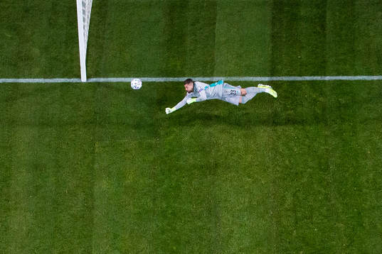Goalkeeper Kristoffer Nordfeldt of Sweden