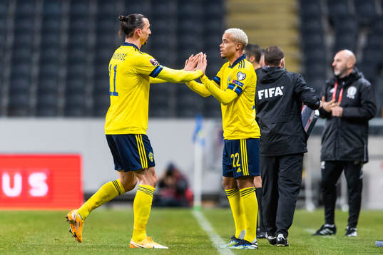 Zlatan Ibrahimovic is substituted for Robin Quaison