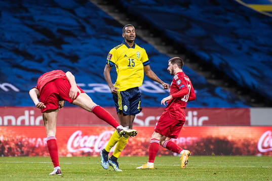Alexander Isak of Sweden looks dejected