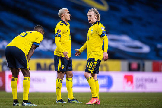 Alexander Isak, Robin Quaison and Emil Forsberg