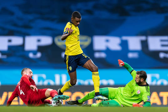 Guram Kashia ang goalkeeper Giorgi Loria against Alexander