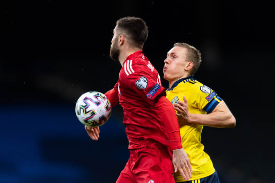 Levan Shengelia of Georgia and Ludwig Augustinsson of Sweden